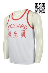 VT140 Custom vest t-shirt Lifeguard  Swimming pool  Vest T-shirt manufacturer
